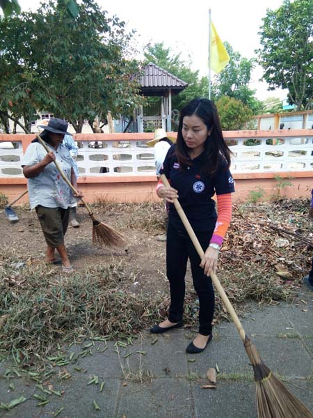 Big Cleaning Day ประจำปี2561 ทำความสะอาดกำแพงโรงเรียนบ้านควนขนุน