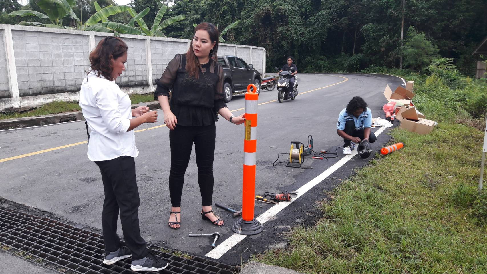 โครงการแก้ไขปัญหาจุดเสี่ยง ณ ถนนบริเวณทางโค้งถนนหลังรพ.ควนขนุน